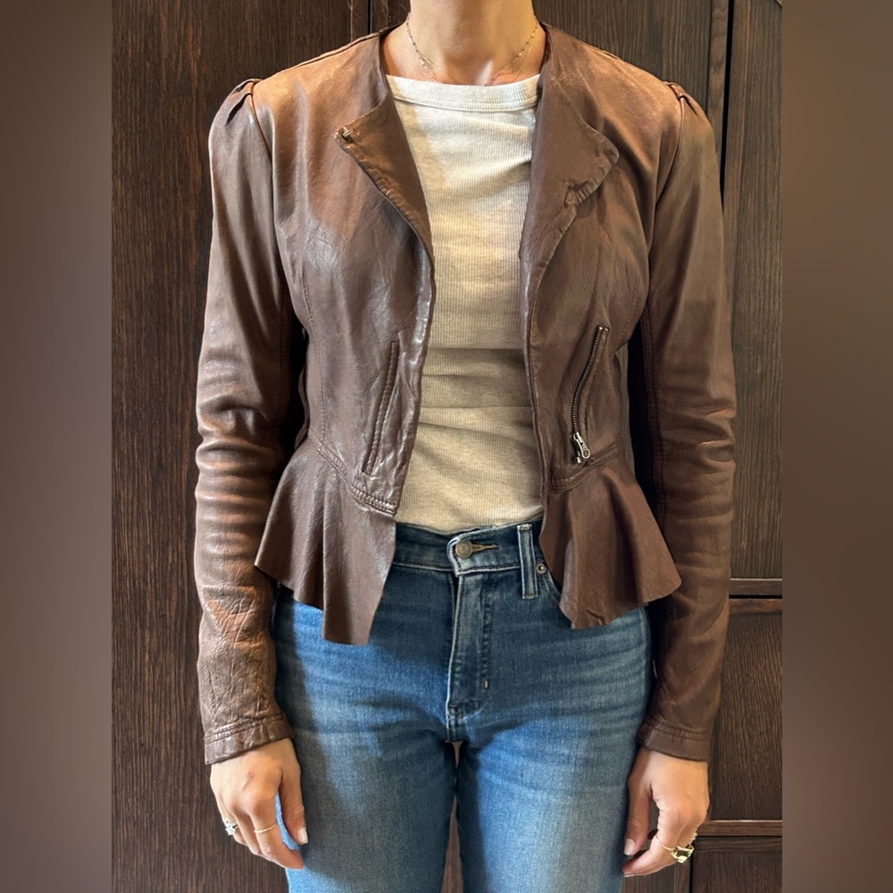 BCBG leather jacket